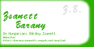 zsanett barany business card