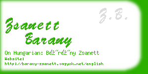 zsanett barany business card